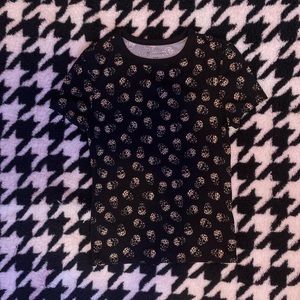 womens cheetah print skull shirt